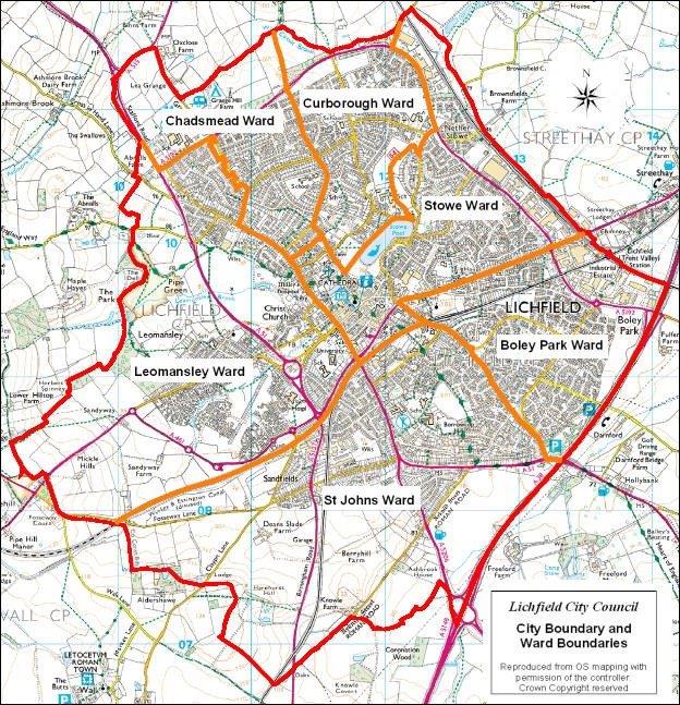 Lichfield area boundary plan – Lichfield Conduit Lands Trust